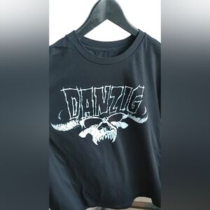 2017 Danzig Skull Band T-Shirt 2XL Black Graphic Tee Metal Rock Concert Merch